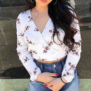 Floral long sleeve top